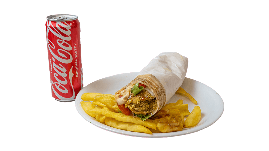 Фалафел дюнер + Coca Cola  Фалафел дюнер + Coca Cola
